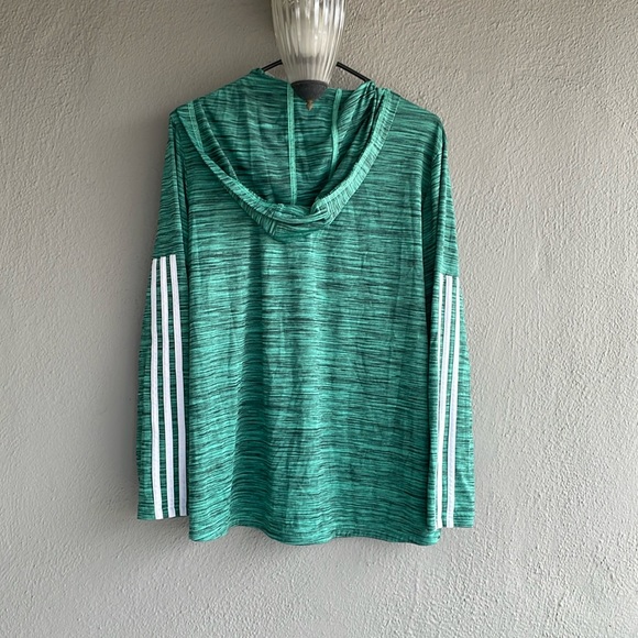 Adidas, long sleeve, hooded, dry, fit, quarters zip women’s size XL - Picture 5 of 6